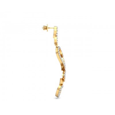 Flor Long diamond Earrings